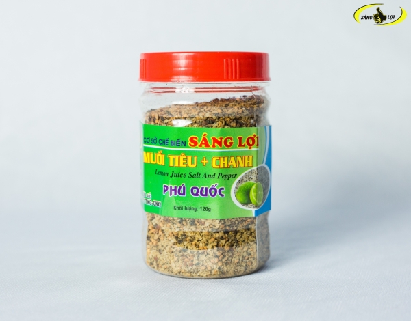 Muối tiêu + chanh hộp 120gr