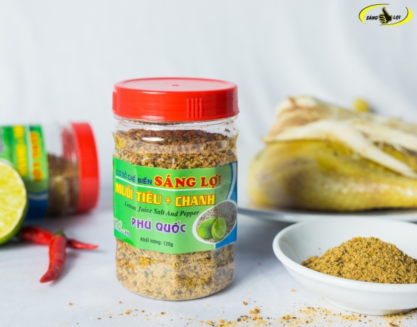 Muối tiêu + chanh hộp 120gr