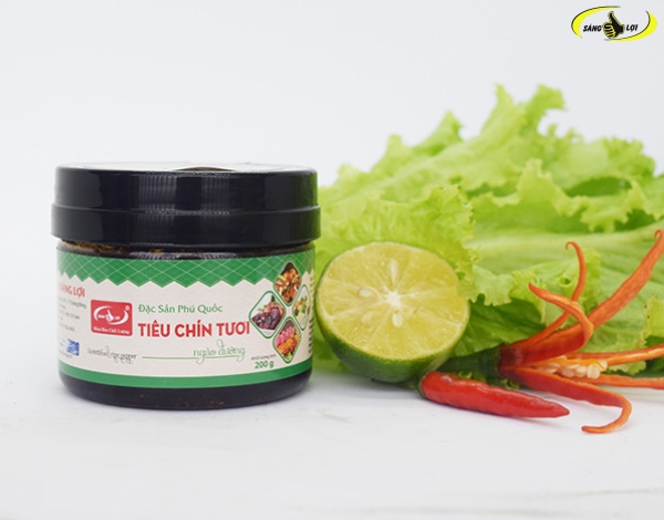 Tiêu chín tươi ngào đường hộp 200gr
